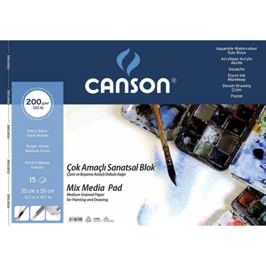 CANSON RESİM BLOK 200GR 35X50 15YP 200153550