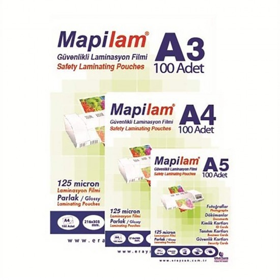 MAPİ 102 12 03 PARLAK LAMİNASYON A3 125MİC