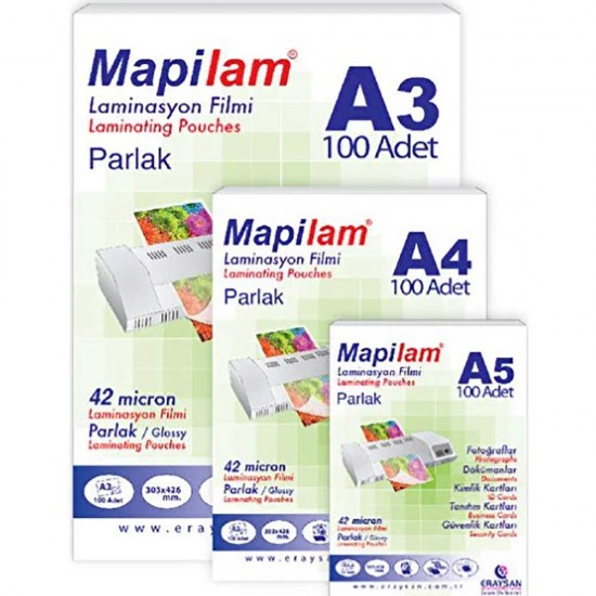 MAPİ 102 12 04 125 MİC A4 PARLAK LAMİNASYON 100LÜ