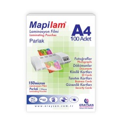 MAPİ 102 15 04 A4 PARLAK LAMİNASYON 150MİC