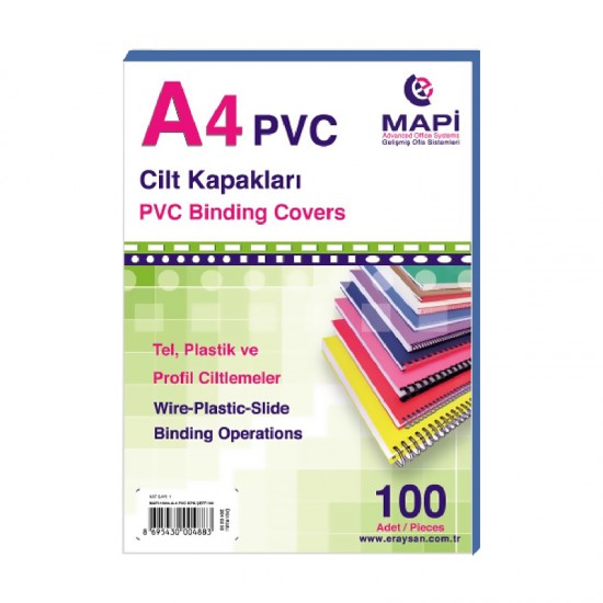 MAPİ 204 02 04 PVC KAPAK A4 160MİC MAVİ