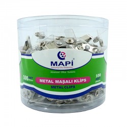MAPİ 910 05 06 METAL KLİPS MASALI ŞEFFAF 100LÜ