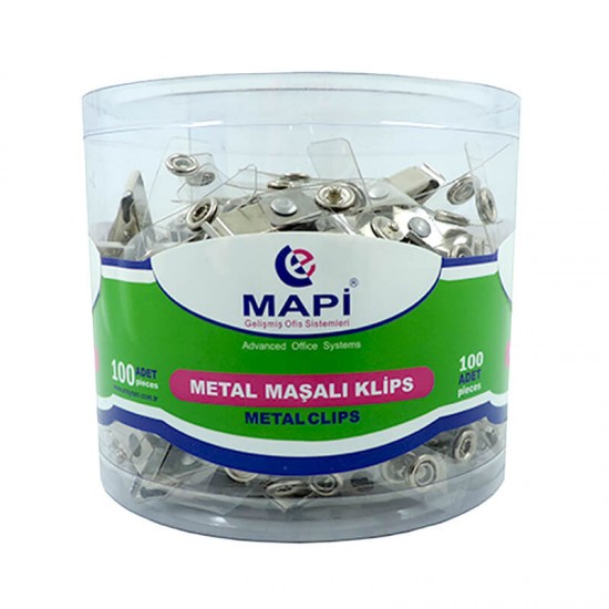 MAPİ 910 05 06 METAL KLİPS MASALI ŞEFFAF 100LÜ