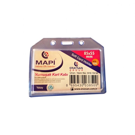 MAPİ 910 19 50 YUMUŞA KART KABI 85X55 YATAY 50Lİ