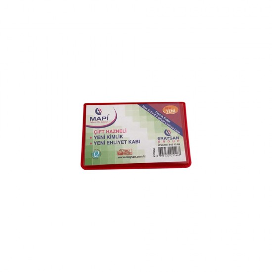 MAPİ 910 12 63 ÇİFT YÖN EHLİYET VE KİMLİK KABI KIRMIZI