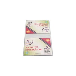 MAPİ 910 12 73 ÇİFT YÖN YENİ EHLİYET VE KİMLİK KABI ŞEFFAF 50Lİ