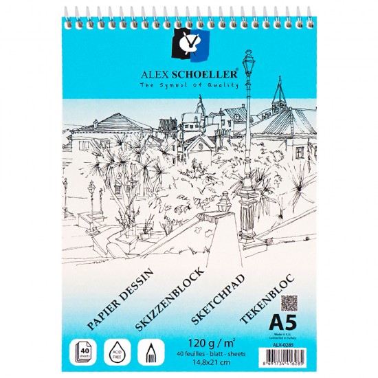 ALEX ALX-0285 SPR ESKİZ BLOK A5 120GR 40YP