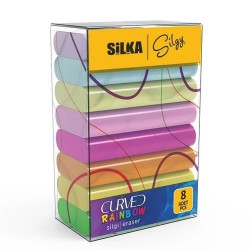 SİLKA SG-51 CURVED RAİNBOW NEON PASTEL SİLGİ 8Lİ
