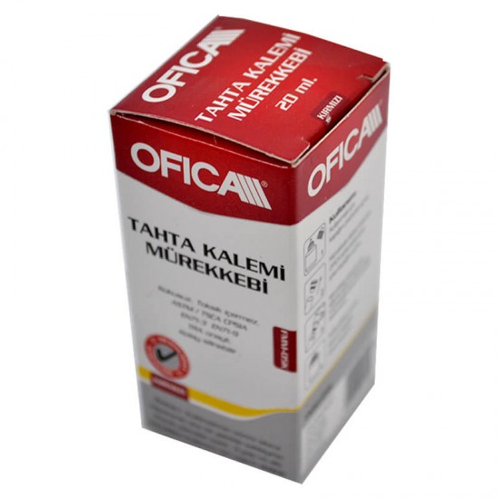 OFİCA FMM-05K TAHTA KALEMİ MÜREKKEBİ 20ML KIRMIZI