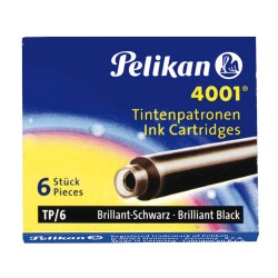PELİKAN 4001 TP/6 D.KALEM KARTUŞU 6LI SİYAH