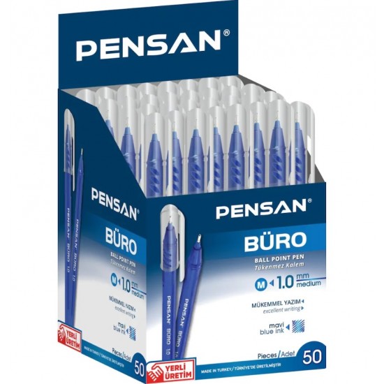 PENSAN 2270 BÜRO TÜKENMEZ KALEMİ 1MM MAVİ 50Lİ