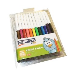 GIPTA 4020 KEÇELİ BOYA KALEMİ PVC 24LÜ ÇANTALI