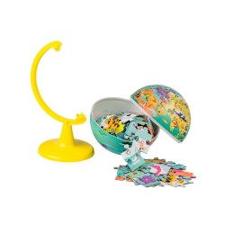 GÜRBÜZ 48151 KİDS MY WILD WORLD KÜRE+100 PCS PUZZLE 15CM