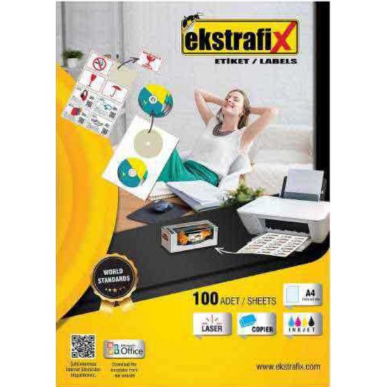 EKSTRAFİX FİX-5036 LAZER ETİKET 45X30MM