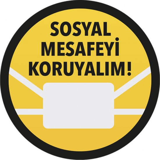 EKSTRAFİX SOSYAL MESAFE YER STİCKER MASKELİ