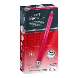 SERVE XBRGELI0.7-02 XBERRY JEL KALEM 07MM YUVARLAK UÇ KIRMIZI
