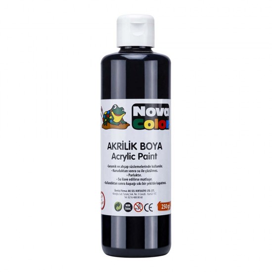 NOVA COLOR NC-3015 AKRİLİK BOYA 250GR SİYAH