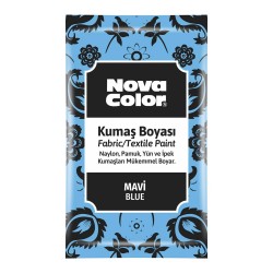 NOVA COLOR NC-902 KUMAŞ BOYASİ TOZ 12GR MAVİ
