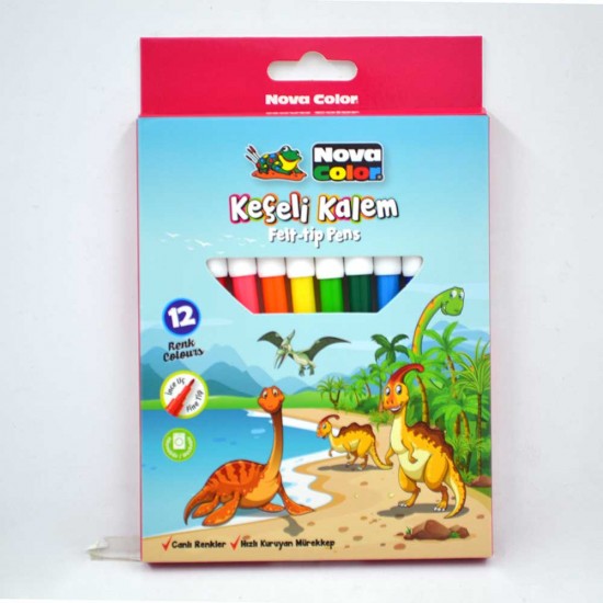 NOVA COLOR NC-871 KEÇELİ KALEM 12Lİ SET