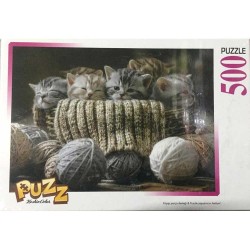 KESKİN 260434-99 34X49 500 PARÇA YAPBOZ SEPETTEKİ KEDİCİKLER