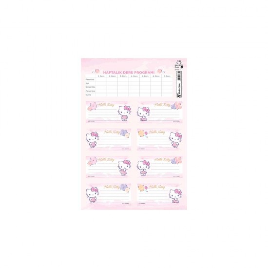 KESKİN 220130-08 HELLO KİTTY DERS PROGRAMLI 3LÜ ETİKET