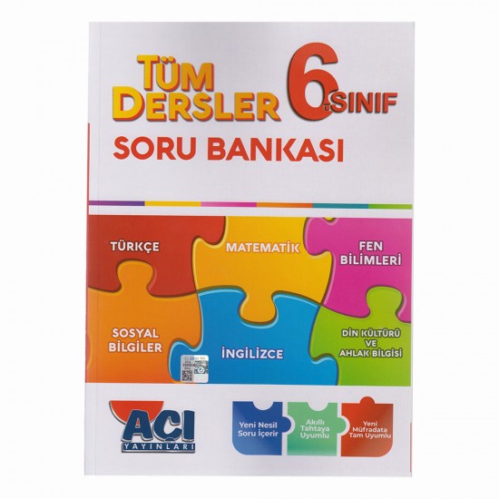 AÇI YAYINLARI /  6.SINIF TÜM DERSLER(42966) SORU BANKASI(YENİ)