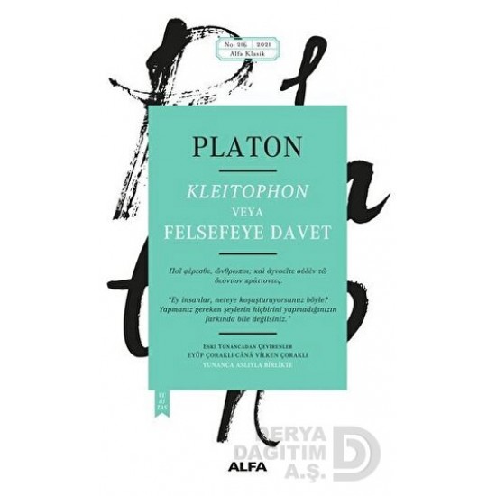 ALFA / KLEITOPHON VEYA FELSEFEYE DAVET ALFA / KLEITOPHON VEYA FELSEFEYE DAVET