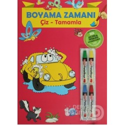 PARILTI / BOYAMA ZAMANI ÇİZ-TAMAMLA KALEMLİ