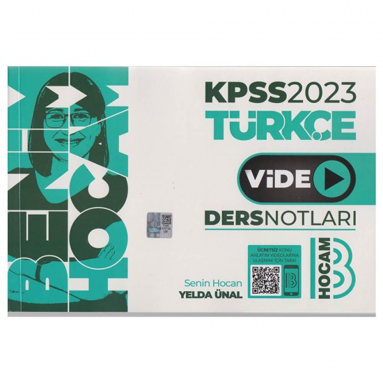 BENİM HOCAM /   KPSS 2024  TÜRKÇE VİD DERS NOTLARI (İADESİZ)