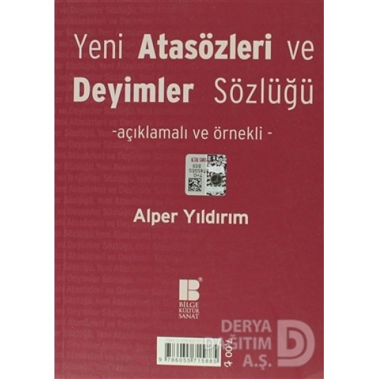 BİLGE KÜLTÜR / ATASÖZLERİ VE DEYİMLER SÖZLÜĞÜ (YEN