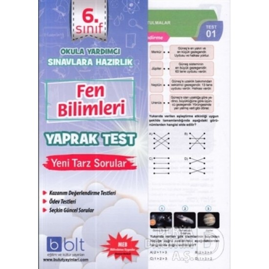 BULUT / 6.SINIF FEN BİLİMLERİ YAPRAK TEST