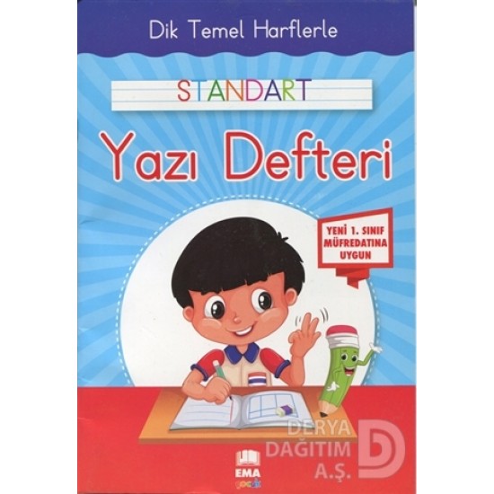 EMA KİTAP / DİK TEMEL HARFLERLE (SATANDART ÇİZGİLİ 17X24) YAZI DEFTERİ