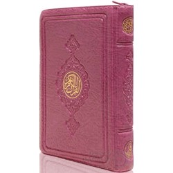 HAYRAT /  KURANI KERİM CEP (2 RENKLİ LİLA YAL - KILIFLI)