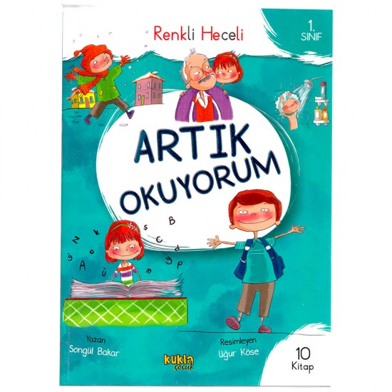 KUKLA / 1.SINIF ARTIK OKUYORUM - 10 KİTAP RENKLİ HECELİ