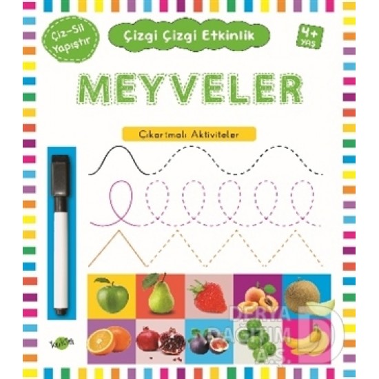 KUKLA / MEYVELER - ÇİZGİ ÇİZGİ ETKİNLİK 4+