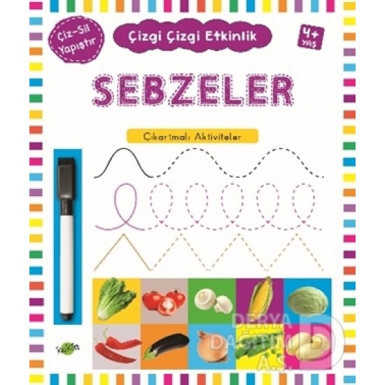 KUKLA / SEBZELER- ÇİZGİ ÇİZGİ ETKİNLİK 4+