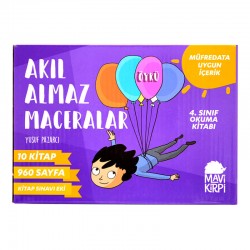 MAVİ KİRPİ / AKIL ALMAZ MACERALAR 4. SINIF (10 KİTAP)