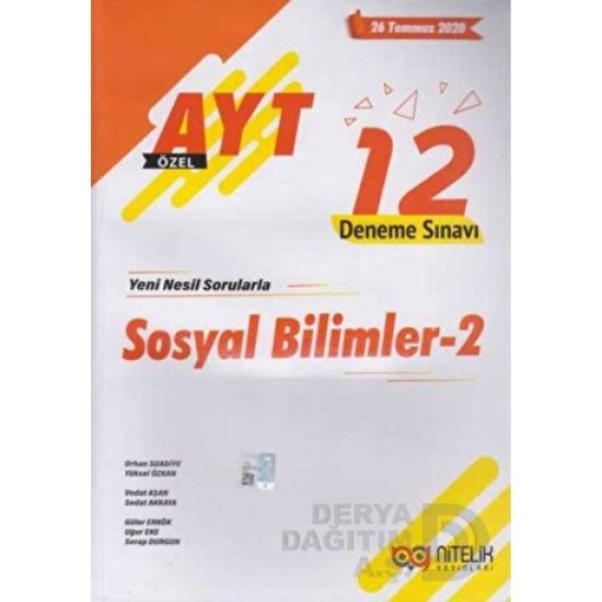 NİTELİK / YKS AYT SOSYAL BİLİMLER -2 12 DENEME SNV