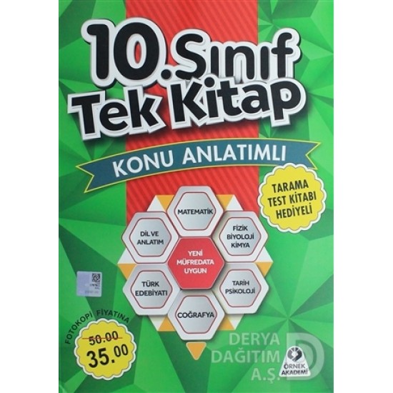 ÖRNEK AKADEMİ / 10.SINIF TEK KİTAP KONU ANLATIMLI