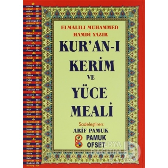 PAMUK / 002 SADELEŞTİRİLMİŞ KURAN-I KERİM RAHLE BO