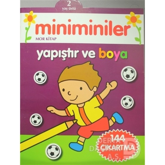 PARILTI / MİNİMİNİLER MOR KİTAP YAPIŞTIR VE BOYA