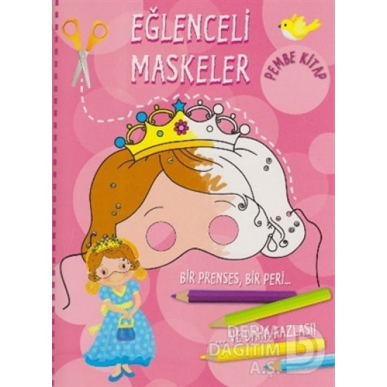 PARILTI / EĞLENCELİ MASKELER PEMBE KİTAP