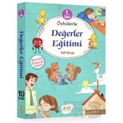 YUVA  / 1.SINIF ÖYKÜLERLE  DEĞERLER EĞİTİMİ - 10 KİTAP RENKLİ HECELİ