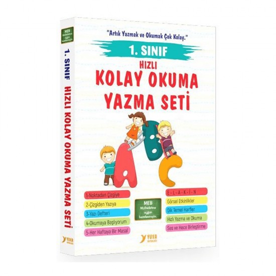 YUVA  / 1.SINIF HIZLI KOLAY OKUMA YAZMA SETİ 5.Lİ TAKIM