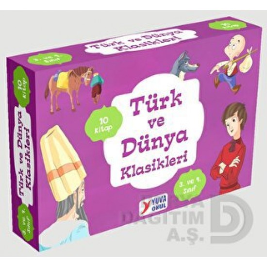 YUVA  / TÜRK VE DÜNYA KLASİKLERİ - 10 KİTAP (3 VE 4 SINIF 64 SAYFA)