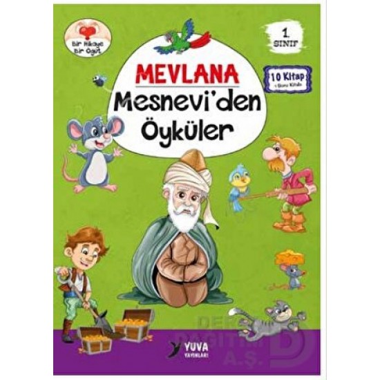 YUVA  /  MEVLANA MESNEVİDEN ÖYKÜLER - 1 SINIF (10 KİTAP TAKIM.DÜZ YAZI)