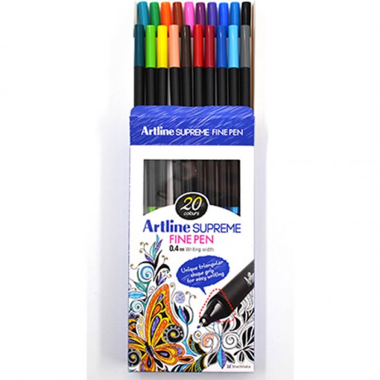 ARTLİNE 200 20W SUPREME FİNE PEN ASSORTED 20Lİ KT