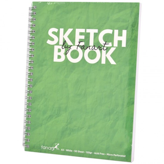 FANART 8673 ACADEMY SKETCH BOOK SPR.120GR A5 50YP YEŞİL