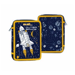 LİZ 585097 ÇİFT KATLI KALEMLİK İÇİ DOLU 15X5X21 OUTER SPACE