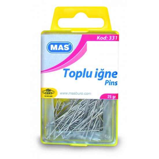 MAS 331 TOPLU İĞNE KRİSTAL KUTULU 25GR